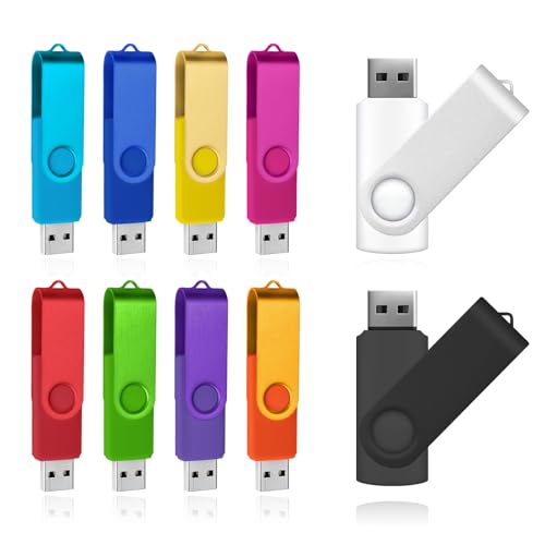 Custom Swivel USB Flash Drive, Bulk Personalized Thumb Drive with Your Logo or Text, Customizable USB Storage Flash Drive, High Speed USB 2.0 Memory Pen Stick Drive (500PCS, 32G) - Demo Store