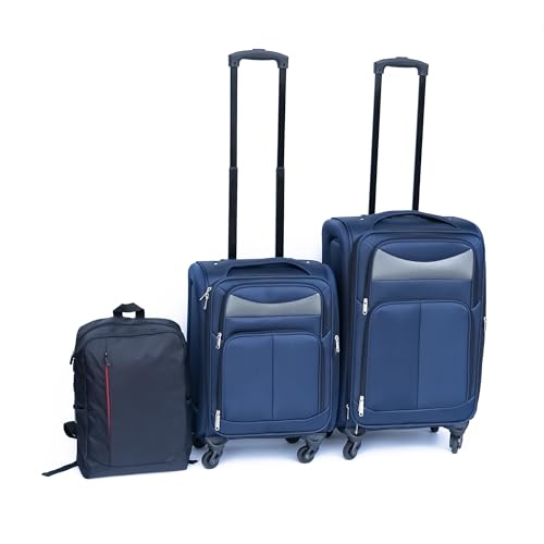 espidoo 20+24 Inch Oxford Travel Suitcase Set: Waterproof Trolley & Backpack - 360° Silent Wheels & Password Lock - Durable Luggage for Business & Vacation Trips -
