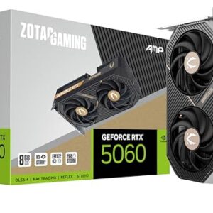 ZOTAC Gaming GeForce RTX 5060 AMP DLSS 4 8GB GDDR7 128-bit 28 Gbps PCIE 5.0 Gaming Graphics Card, IceStorm 2.0 Cooling, ZT-B50600F-10M – AmaSync Store