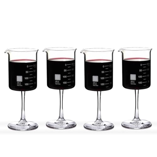 Periodic Tableware Laboratory Beaker Wine Glasses (Set of 4) -