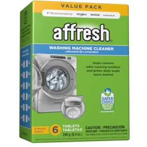 Affresh Washing Machine Cleaner, Cleans Front Load and Top Load Washers, Including HE, 6 Tablets -