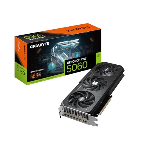 GIGABYTE GeForce RTX 5060 Gaming OC 8G Graphics Card, 8GB 128-bit GDDR7, PCIe 5.0, WINDFORCE Cooling System, GV-N5060GAMING OC-8GD Video Card – AmaSync Store