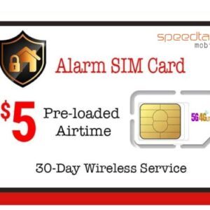 SpeedTalk Alarm SIM Card for GSM Business Office Home Burglar Anti-Theft Security System & Monitoring | 3 in 1 Simcard - Standard Micro Nano | No Contract 30 Days Wireless Service ($5 Alarm SIM Kit) -