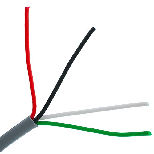 Cable Central LLC (10 Pack) Security/Alarm Wire, Gray, 22/4 (22AWG 4 Conductor), Stranded, CM/Inwall Rated, Pullbox, 1000 Feet -