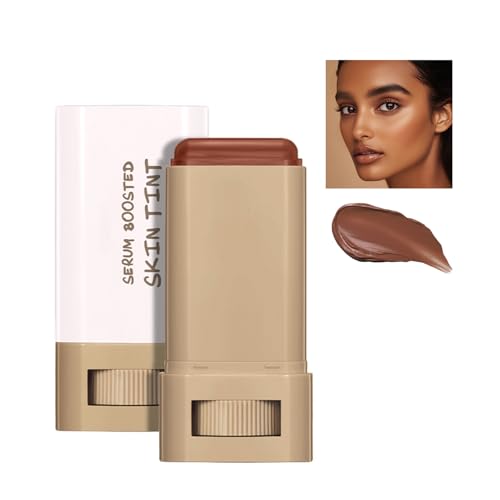 Beauty Balm Serum Boosted Skin Tint, Solid Tinted Serum Boosted Skin Tint Balm, Facial Color Correct, Radiant & Dewy Finish, Face Tinted Foundation, Contour Stick for Face Makeup (#02) -