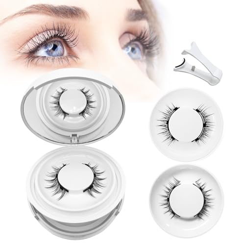 Ginani Magnetic Lashes,2025 New Magnetic Eyelashes with Applicator,Ginani Magnet Lashes Kit,No Glue Needed Reusable Soft Eyelashes Natural Look(Camellia+Devil) -