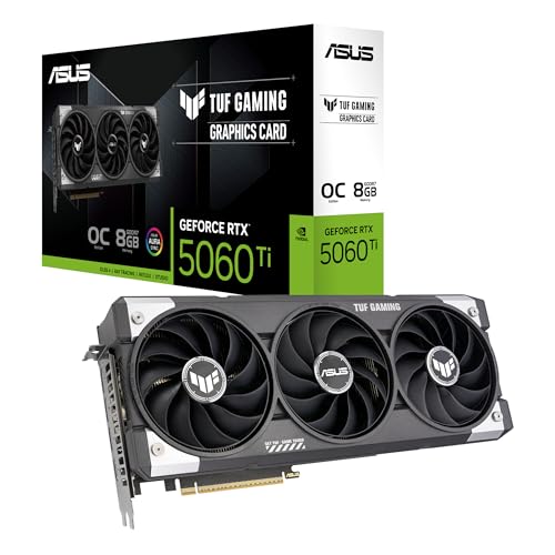 ASUS TUF Gaming GeForce RTX ™ 5060 Ti 8GB GDDR7 OC Edition Gaming Graphics Card (PCIe® 5.0, HDMI®/DP 2.1, 3.1-Slot, Military-Grade Components, Protective PCB Coating, axial-tech Fans) – AmaSync Store