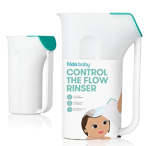 Frida Baby Control The Flow Bath Rinse Cup | Rinser to Wash Hair + Body | Rinser-Cup for Bath Time with Easy Grip Handle + Removable Rain Shower – AmaSync Store