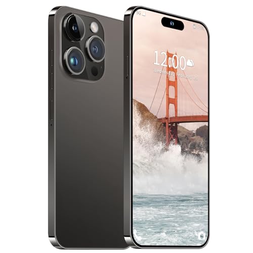 I14 Pro MAX Smartphone Unlocked Cell Phone, Battery 6800mAh 6.82" HD Screen Unlocked Phones, 6+256GB Android 13 with 128GB Memory Card, Dual SIM/Fingerprint Lock/Face ID/GPS (Black, 6+256) – AmaSync Store