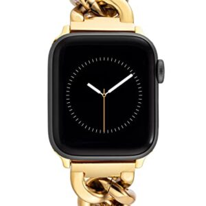 WITHit Anne Klein Fashion Chain Bracelet for Apple Watch, Secure, Adjustable, Apple Watch Replacement Band, Fits Most Wrists (38/40/41mm, Gold) -