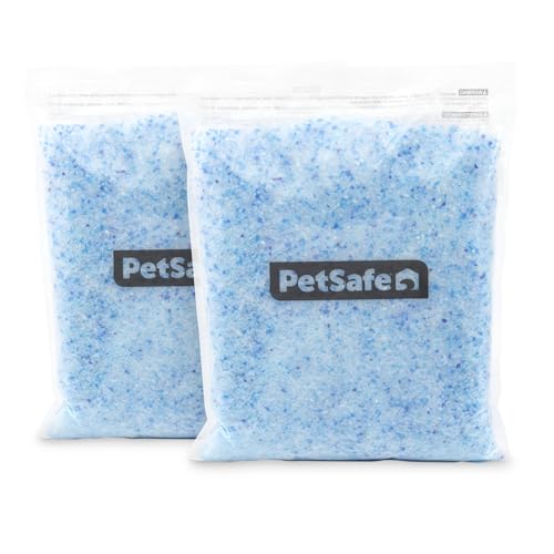 PetSafe ScoopFree Premium Crystal Cat Litter - Outperforms Clay Litter - Less Tracking, Dust for A Fresh Home - Non-Clumping - Two 4.3 lb Bags of Litter (8.6 lb Total) - Original Blue -