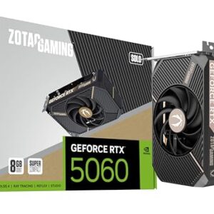 ZOTAC Gaming GeForce RTX 5060 Solo DLSS 4 8GB GDDR7 128-bit 28 Gbps PCIE 5.0 Gaming Graphics Card, SFF-Ready Ultra Compact Card, ZT-B50600G-10L – AmaSync Store