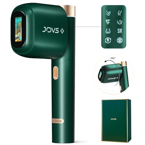 JOVS Laser Hair Removal, [24J Energy] IPL Hair Removal for Women and Men, 37°F Painless Sapphire Ice-Cooling Tech, 6 Modes for Whole Body Hair Removal Device, 2 in 1 Skin Rejuvenation, 330° Rotation -