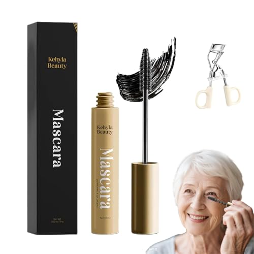 Kehyla Beauty Mascara for Older Women, Kehyla Beauty - Mascara, Volume And Length Waterproof Long Lasting, Eye Lash Enhancer, Makeup Smudge Proof Tubing All Lash Types (Black) -
