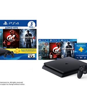 PlayStation 4 Slim (1TB) PS4 Hits Console Bundle includes God Of War, GT Sport, Uncharted 4 (Import Version) -