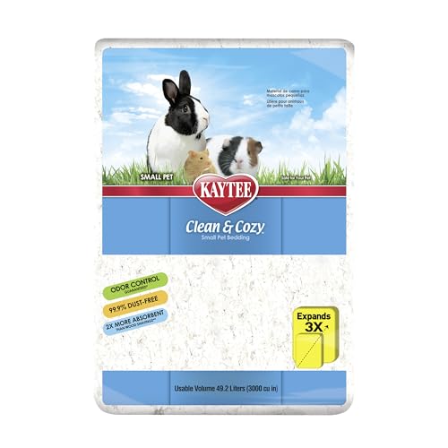 Kaytee Clean & Cozy White Paper Bedding, Made for Small Animals, 49.2 Liters -