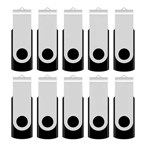 Aiibe 2GB Flash Drive 10 Pack Bulk 2G USB Flash Drive Thumb Drives USB 2.0 Memory Stick Data Storage Jump Drives (2GB, 10 Pack, Black) - Demo Store
