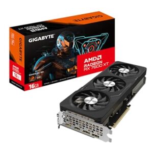 GIGABYTE Radeon RX 7600 XT Gaming OC 16G Graphics Card, 3X WINDFORCE Fans 16GB 128-bit GDDR6, GV-R76XTGAMING OC-16GD Video Card -