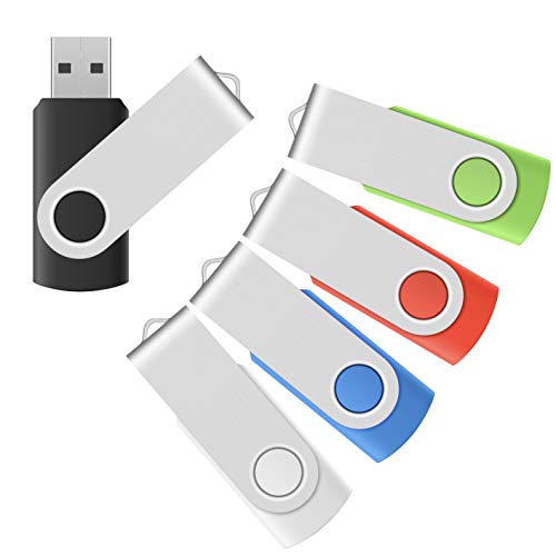 Enfain 5-Pack 128GB USB 3.0 Flash Drives (5 Colors) - High-Speed 90MB/s Read for Office Home & School - Multi-Color Storage Solution - Demo Store