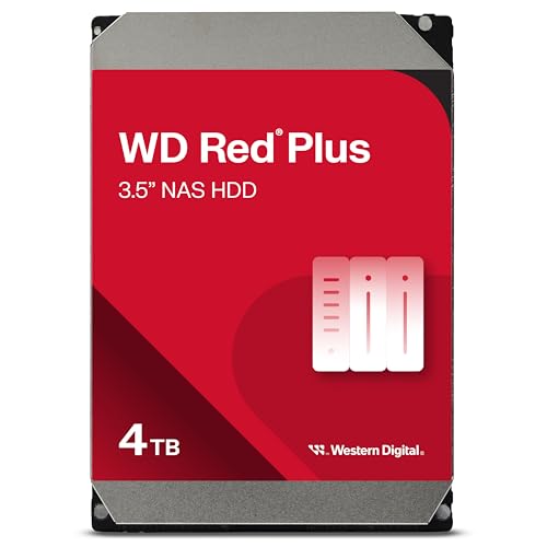 Western Digital 4TB WD Red Plus NAS Internal Hard Drive HDD - 5400 RPM, SATA 6 Gb/s, CMR, 256 MB Cache, 3.5" -WD40EFPX - Demo Store