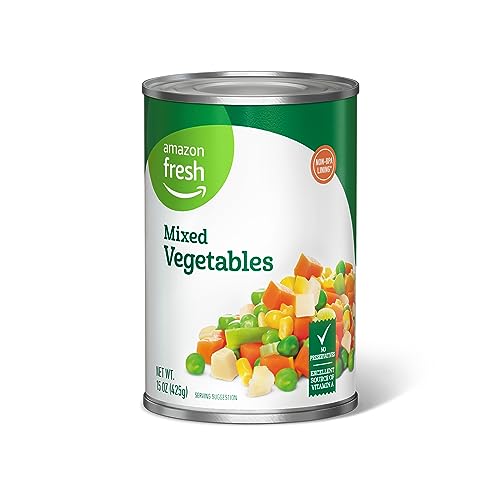 Amazon Fresh, Canned Mixed Vegetables, 15 Oz (Pack of 1) -