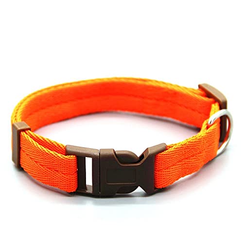 WEISHA Dog Collars 1PC Cat Collar Adjustable Pet Collar Dog Leash Necktie Necklace Pet Collar with Buckle for Puppy Kitten Easy Wear Pet Supplies(M,Orange) -