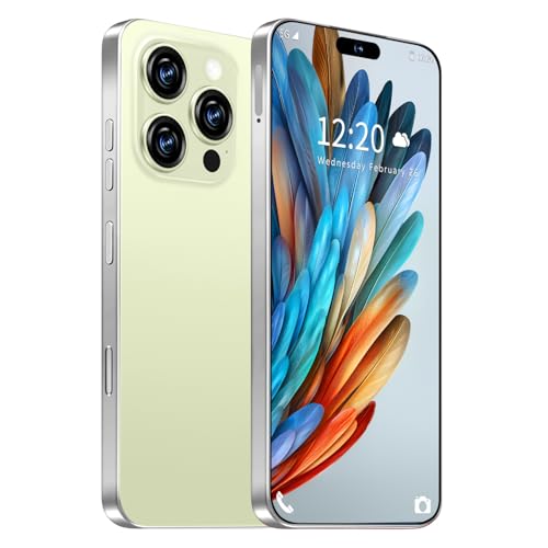 Huness I16 ProMAX Smartphone Unlocked Cell Phone,6.99" HD Screen Unlocked Phone,8+256GB Android 13 with 128GB Memory Card,Face ID/Dual SIM/5G/Fingerprint Button Unlock/Photos/GPS (Yellow, 8+256) – AmaSync Store