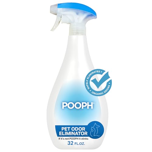 POOPH® Pet Odor Eliminator Spray - Patented NO Fragrance NO Harsh Chemicals Organic Odor Eliminator Works On-Contact Home, Auto, Upholstery, and more Fast Easy Safe for Pets, People and the Planet! -