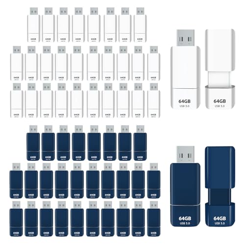 GIGASTONE 64GB Flash Drive (60 Pack) Z60NB USB 3.2 Gen 1, Ultra Fast, Retractable Capless Slider Design, Data Storage, Backup for PC/Mac/TV/Car Audio, USB 2.0/3.0/3.1 Compatible (Random Color) - Demo Store