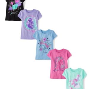 The Children's Place,Girls,Assorted Everyday Long Sleeve Graphic T-Shirts,Multipacks,Trends 5-Pack,Medium – AmaSync Store