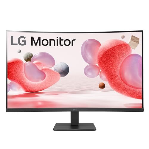 LG 32MR50C-B Curved Monitor 32-Inch FHD 100Hz AMD FreeSync OnScreen Control Dynamic Action Sync Black Stabilizer Tilt Stand (HDMI) - Black - Demo Store