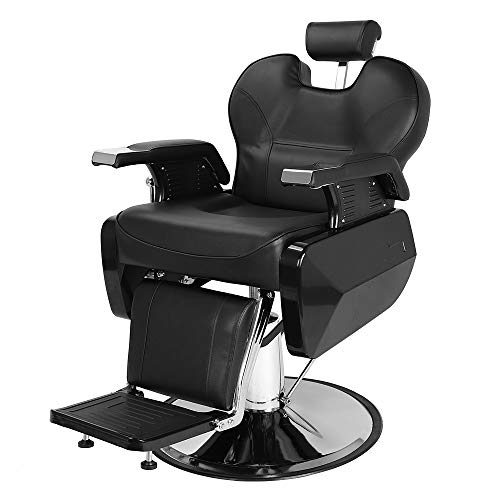 OmySalon All Purpose Hydraulic Barber Chair Recline 360 Degree Swivel Height Adjustable Heavy Duty Hairdresser Chair Beauty Salon Spa Tattoo Styling Equipment -