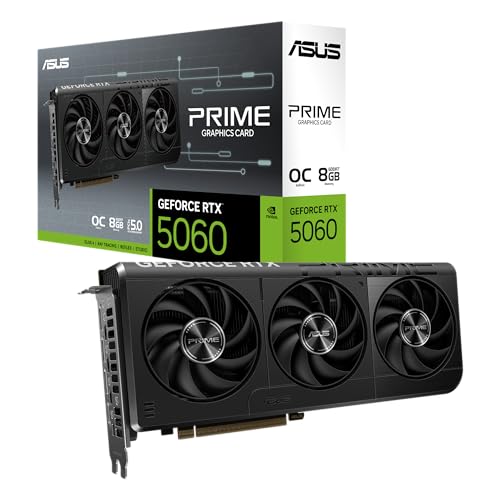 ASUS The SFF-Ready Prime GeForce RTX™ 5060 8GB GDDR7 OC Edition Graphics Card (PCIe® 5.0, 8GB GDDR7, HDMI®/DP 2.1, 2.5-Slot, Axial-tech Fans, Dual BIOS) – AmaSync Store