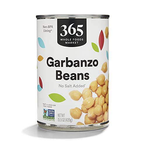 365 by Whole Foods Market, Unsalted Garbanzo Beans, 15.5 OZ -