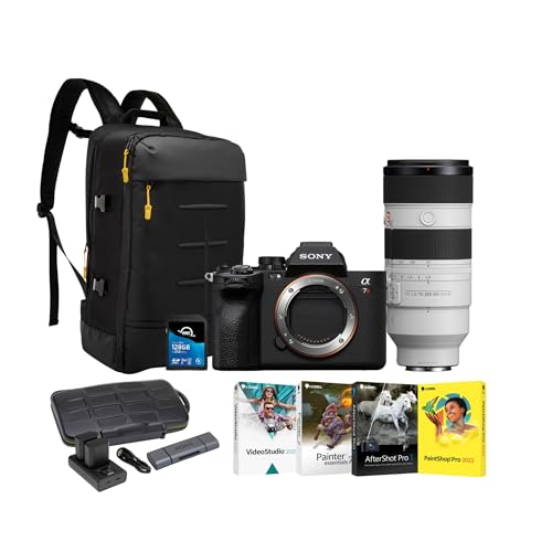 Sony a7R V Mirrorless Camera with 70-200mm f/2.8 GM OSS II Lens Bundle with Gadget Bag, Batteries, SD Card, Software and Reader – AmaSync Store