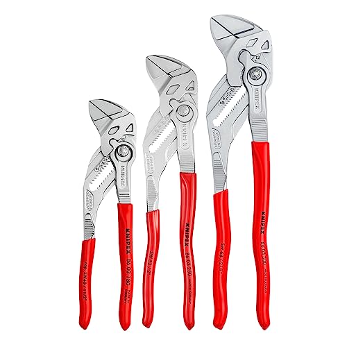 KNIPEX Tools 00 20 06 US2, Pliers Wrench 3-Piece Set -