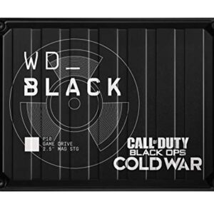 WD BLACK 2TB P10 Game Drive Call of Duty Special Edition: Black Ops Cold War, Portable External Hard Drive HDD, Compatible with Playstation, Xbox, and PC - WDBAZC0020BBK-WESN -