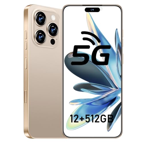 I16 ProMax Smartphone Unlocked Cell Phone, 6.99“ HD Screen5G Phone, 12+512GB phone unlocked, Android 13.0, 68+108MP Zoom Camera, Fingerprint Button Unlock-and take photos,Dual SIM (Desert Titanium) – AmaSync Store