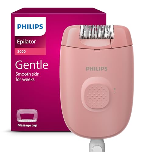 Philips Epilator Series 2000, Corded Epilator for Legs and Body, Hair Removal Device for Women, Model BRE227/00 -