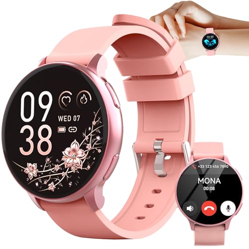 Blintok Smart Watch for Men Women Fitness Tracker with 100+ Sport Modes,Activity Trackers for iOS/Android Waterproof/Heart Rate/Sleep/Steps Monitor/Pedometer Monitor Monitor (Pink) -