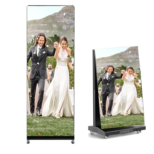 80″ Foldable LED Digital Signage Flexible Spliceable Screen, Mobile Phone&Computer Software Remote Release, P1.86 Auto Media Player LED Full Poster Screen for Advertising Display, Rental, Activity – AmaSync Store