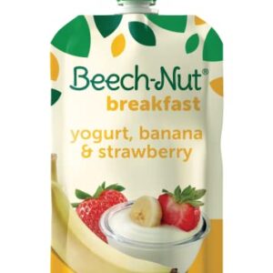 Beech-Nut Breakfast Stage 4 Toddler Food, Yogurt Banana & Strawberry, 3.5 oz Pouch -