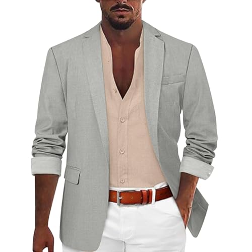 linen jacket for men,linen sport coat for men,Grey -