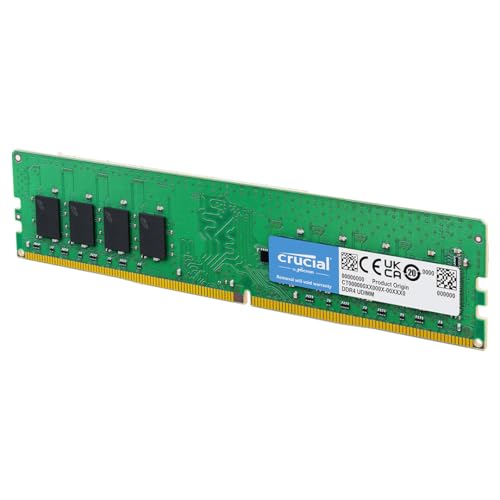 Crucial RAM 4GB DDR4 2400 MHz CL17 Desktop Memory CT4G4DFS824A Green/Black -