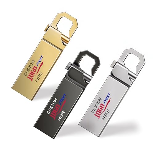 Custom USB Flash Drive, Personalized USB Thumb Drive Memory Stick, Portable Metal USB Pen Drive High Speed USB Flash Disk for External Data Storage (100PCS, 128GB) - Demo Store