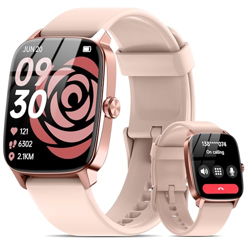 Smart Watch for Men & Women with Bluetooth Calling, 1.85" Touchscreen Fitness Tracker, Heart Rate & Sleep Monitor, 100+ Sports Modes, IP68 Waterproof, Compatible with Android & iOS -