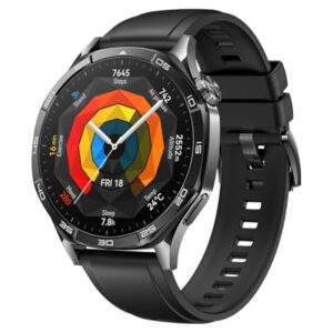 HUAWEI Watch GT 5 46mm Smartwatch, up to 14 Days Battery Life, All New Running and Cycling Sports Smart Watch, Sharp Edged Design, Health Tracking, Compatible with iOS and Android, Blue (Black) -