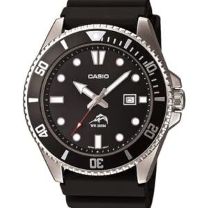 Casio Men's MDV106-1AV 200M Black Dive Watch (MDV106-1A) -