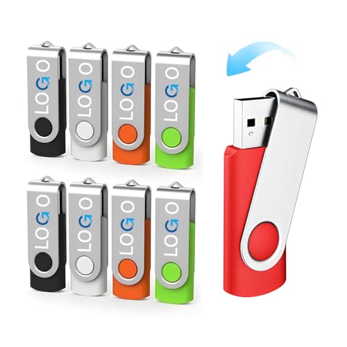 Custom USB Flash Drive, Bulk Personalized Swivel USB 2.0 Memory Sticks Thumb Drives,Gig Flash Drives for Corporate Gifts, Photography Storage, Plug & Play Wide Compatibility (128 GB,100 PCS) - Demo Store