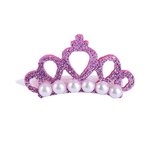 Faux Pearl Crown Shape Pets Hair Clips, Pet Hairpins Hair Clips Head Decoration Hairpins Pet Grooming Supplies -